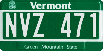 VT license plate NVZ471