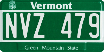 VT license plate NVZ479