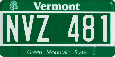VT license plate NVZ481