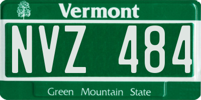 VT license plate NVZ484