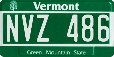 VT license plate NVZ486