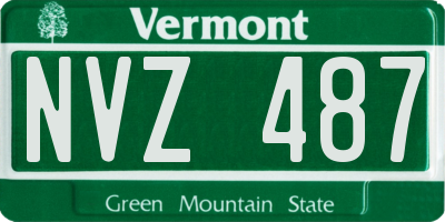 VT license plate NVZ487