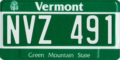 VT license plate NVZ491