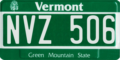 VT license plate NVZ506