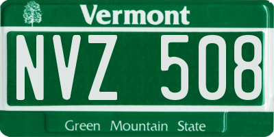 VT license plate NVZ508