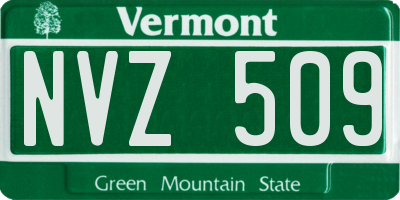 VT license plate NVZ509