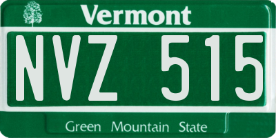 VT license plate NVZ515