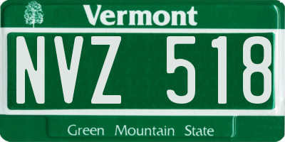 VT license plate NVZ518
