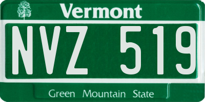 VT license plate NVZ519