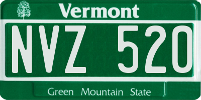 VT license plate NVZ520