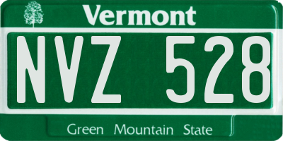 VT license plate NVZ528