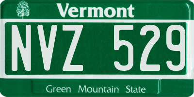 VT license plate NVZ529