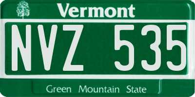 VT license plate NVZ535