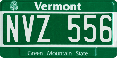 VT license plate NVZ556
