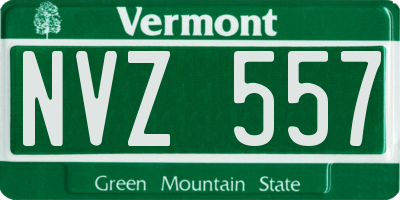 VT license plate NVZ557