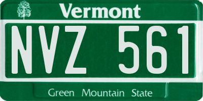 VT license plate NVZ561