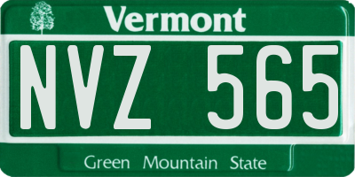 VT license plate NVZ565