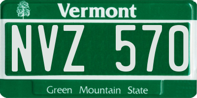 VT license plate NVZ570
