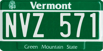 VT license plate NVZ571