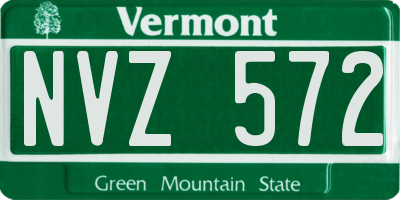 VT license plate NVZ572