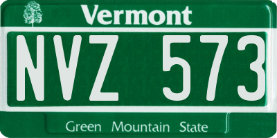 VT license plate NVZ573