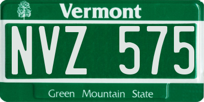 VT license plate NVZ575