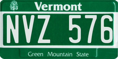 VT license plate NVZ576