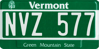 VT license plate NVZ577