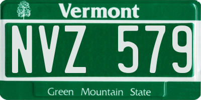 VT license plate NVZ579