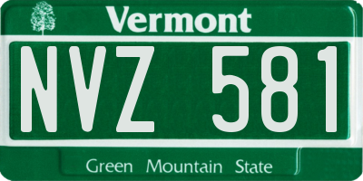 VT license plate NVZ581