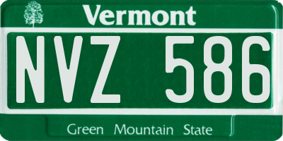 VT license plate NVZ586