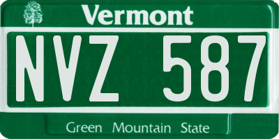 VT license plate NVZ587