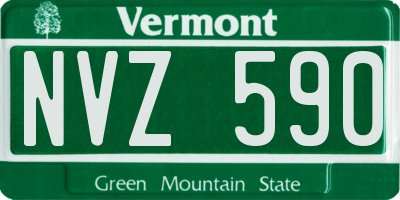 VT license plate NVZ590