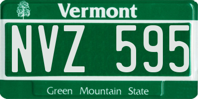 VT license plate NVZ595