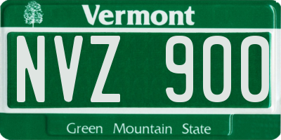 VT license plate NVZ900