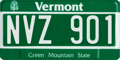 VT license plate NVZ901