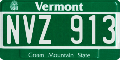 VT license plate NVZ913