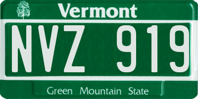 VT license plate NVZ919
