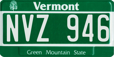 VT license plate NVZ946