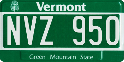 VT license plate NVZ950