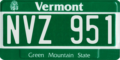 VT license plate NVZ951