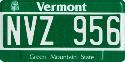 VT license plate NVZ956