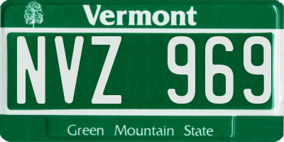 VT license plate NVZ969