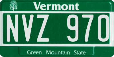 VT license plate NVZ970
