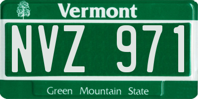 VT license plate NVZ971