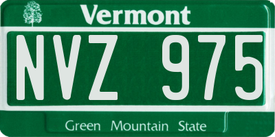 VT license plate NVZ975
