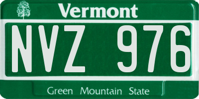VT license plate NVZ976