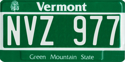 VT license plate NVZ977