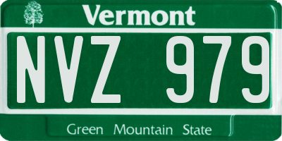 VT license plate NVZ979