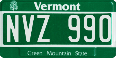 VT license plate NVZ990
